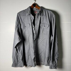 Wrangler Men’s Shirt Long Sleeve Button Down Comfort Flex Gray  Size 3XL